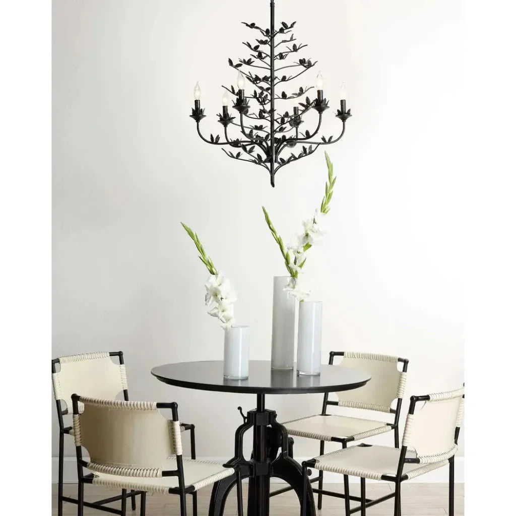 Blooming Candle Style Black Crystal Chandelier - LOOMLAN - Jamie Young - Chandeliers