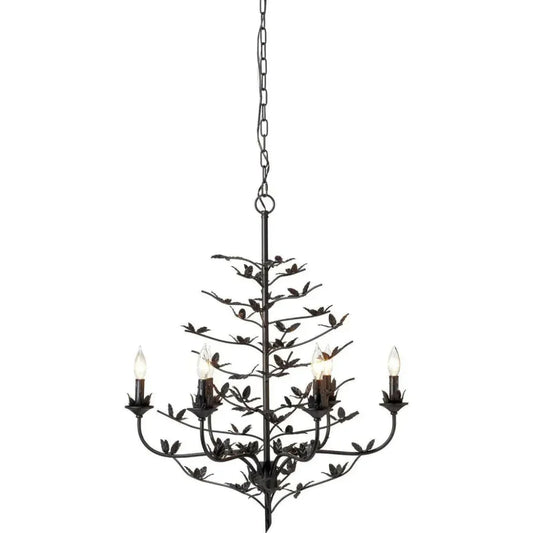 Blooming Candle Style Black Crystal Chandelier - LOOMLAN - Jamie Young - Chandeliers