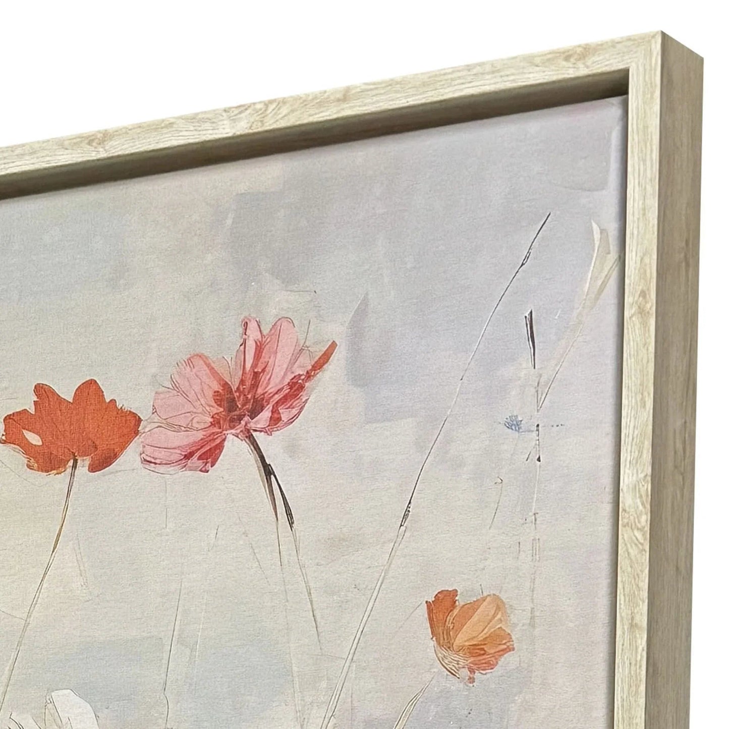 Blooms in the Meadow Blue Canvas Art