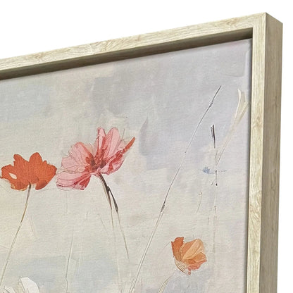 Blooms in the Meadow Blue Canvas Art