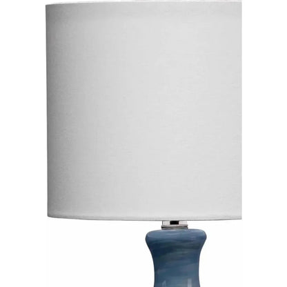 Blue Ceramic Bungalow Table Lamp UNO Socket - LOOMLAN - Jamie Young - Table Lamps