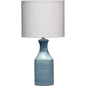 Blue Ceramic Bungalow Table Lamp UNO Socket - LOOMLAN - Jamie Young - Table Lamps