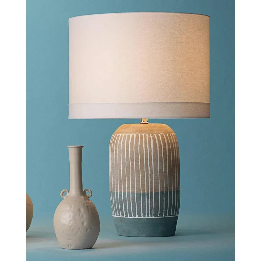 Blue Ceramic Flagstaff Table Lamp - LOOMLAN - Jamie Young - Table Lamps