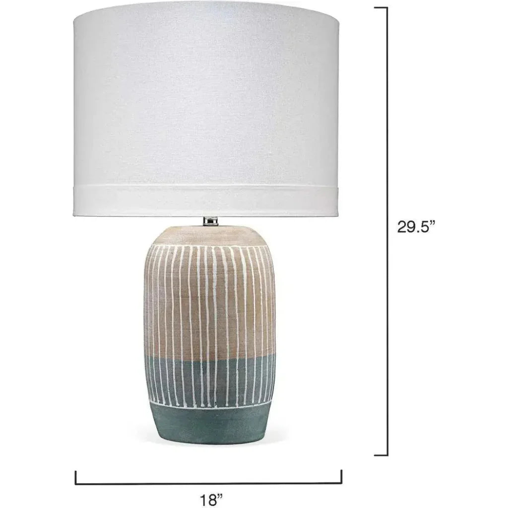 Blue Ceramic Flagstaff Table Lamp - LOOMLAN - Jamie Young - Table Lamps