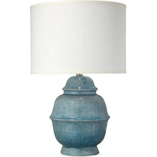 Blue Ceramic Kaya Table Lamp - LOOMLAN - Jamie Young - Table Lamps