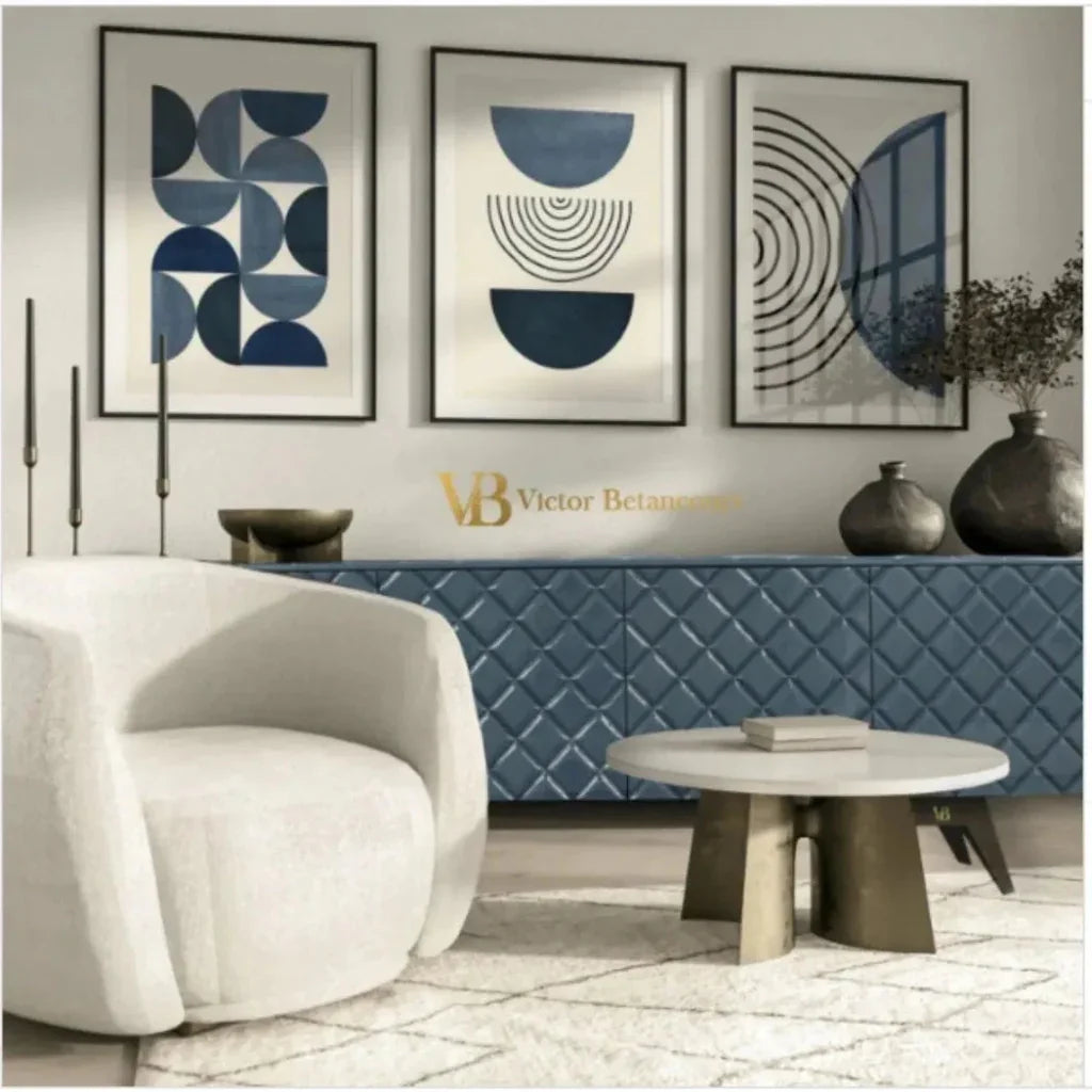 Blue Diamond Wood Credenza or TV Stand - LOOMLAN - Victor Betancourt - Sideboards