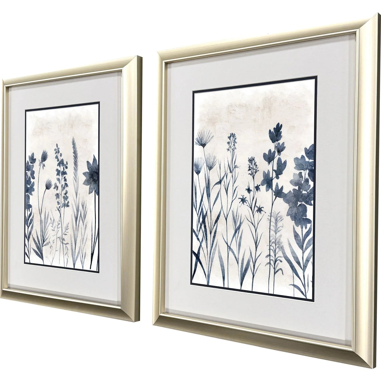 Blue Dye Blue Framed Wall Art 2PC