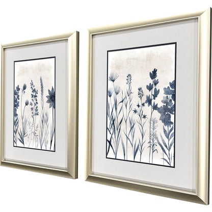 Blue Dye Blue Framed Wall Art 2PC