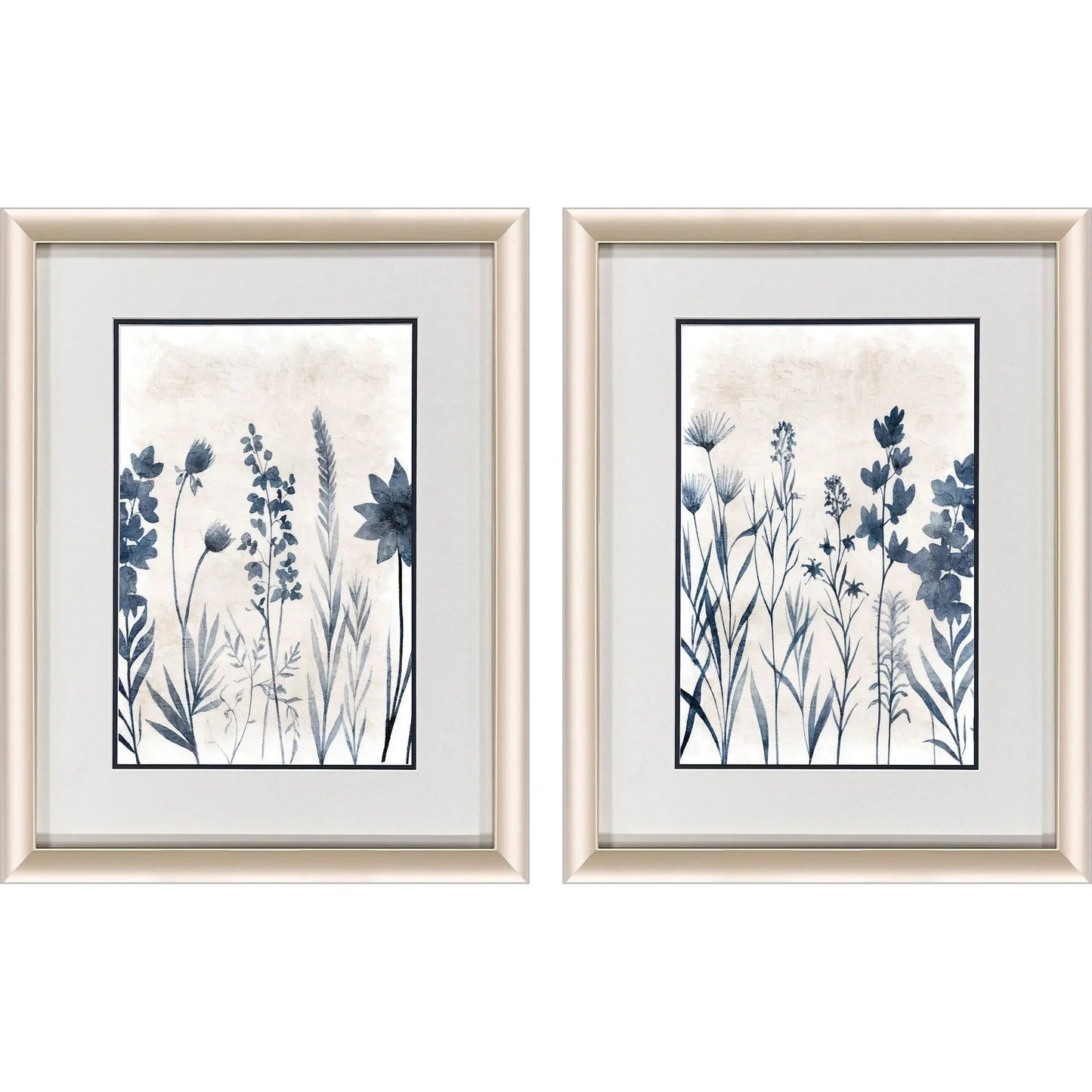 Blue Dye Blue Framed Wall Art 2PC