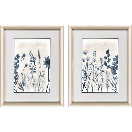 Blue Dye Blue Framed Wall Art 2PC
