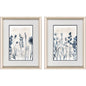 Blue Dye Blue Framed Wall Art 2PC