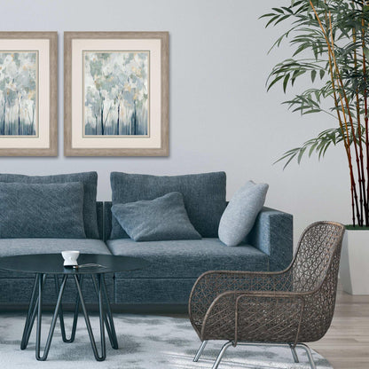 Blue Forest Adventure Blue Framed Wall Art