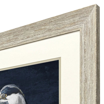 Blue Heron II Blue Framed Wall Art