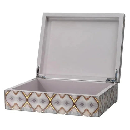 Blue Lacquer Paper Kaleidoscope Box - LOOMLAN - Jamie Young - Boxes & Bowls