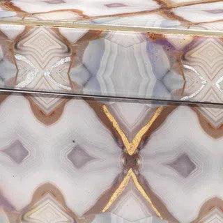 Blue Lacquer Paper Kaleidoscope Box - LOOMLAN - Jamie Young - Boxes & Bowls