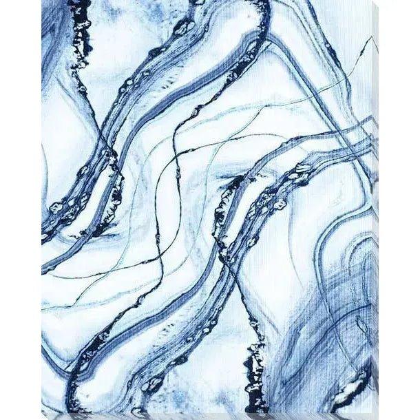 Blue Marble Abstract Wall Art Indoor Outdoor - LOOMLAN - LOOMLAN - Canvas Art