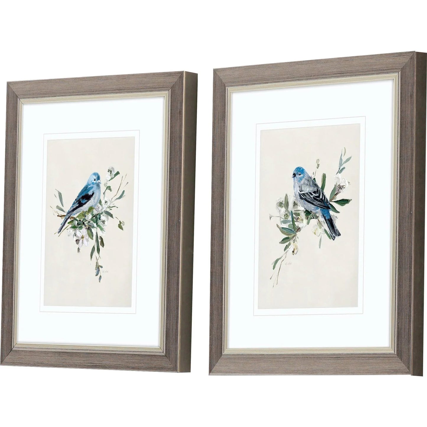 Bluebird Happy Blue Framed Wall Art 2PC