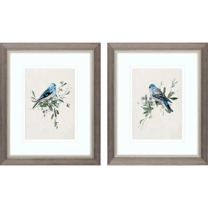Bluebird Happy Blue Framed Wall Art 2PC