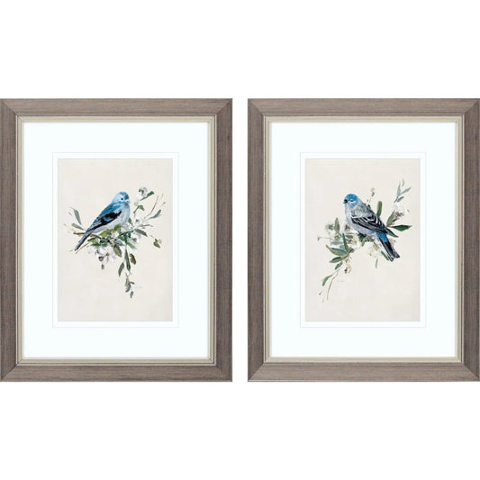 Bluebird Happy Blue Framed Wall Art 2PC