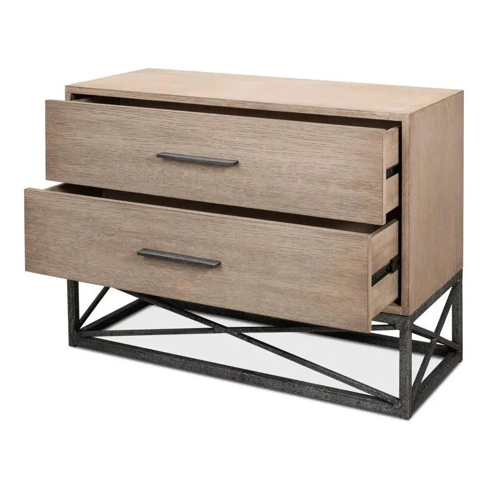 Blyth Chest of Two Drawers on Frame - LOOMLAN - Sarreid - Chests
