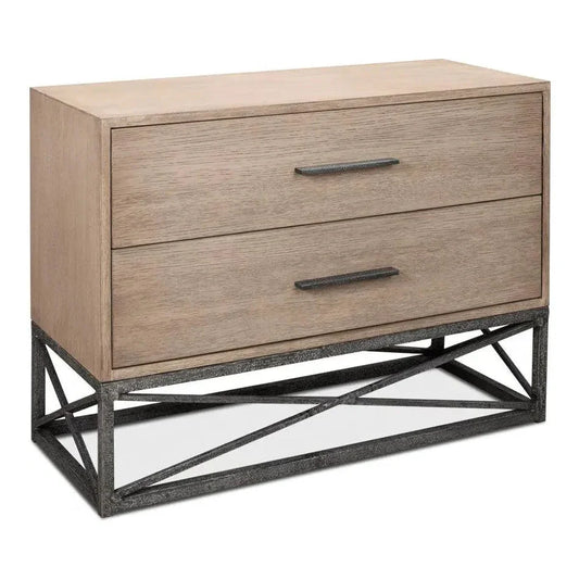 Blyth Chest of Two Drawers on Frame - LOOMLAN - Sarreid - Chests