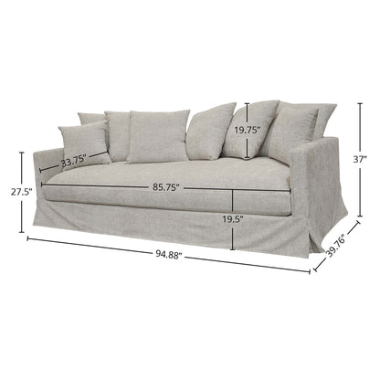 Boardwalk Light Grey Fabric Sofa