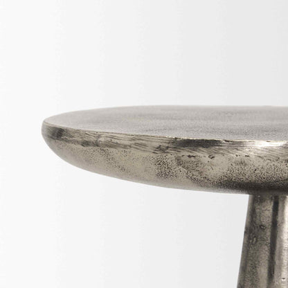 Bobbi Cast Aluminum Round Accent Table