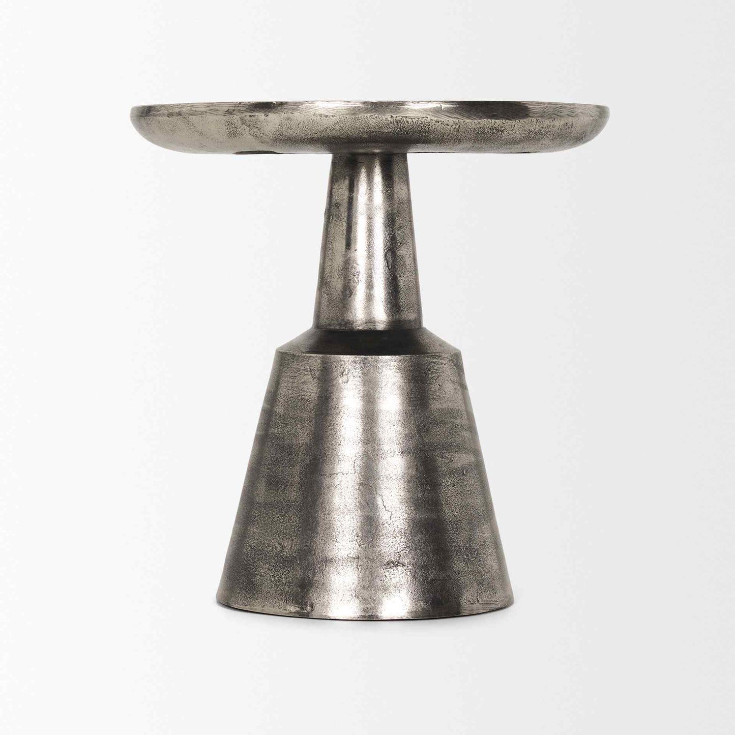 Bobbi Cast Aluminum Round Accent Table