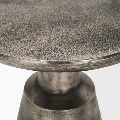 Bobbi Cast Aluminum Round Accent Table