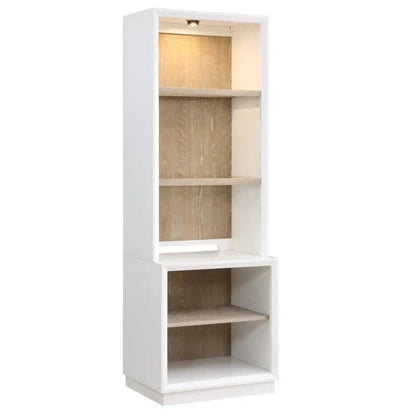 Boca Grande Low Bookcase with Hutch