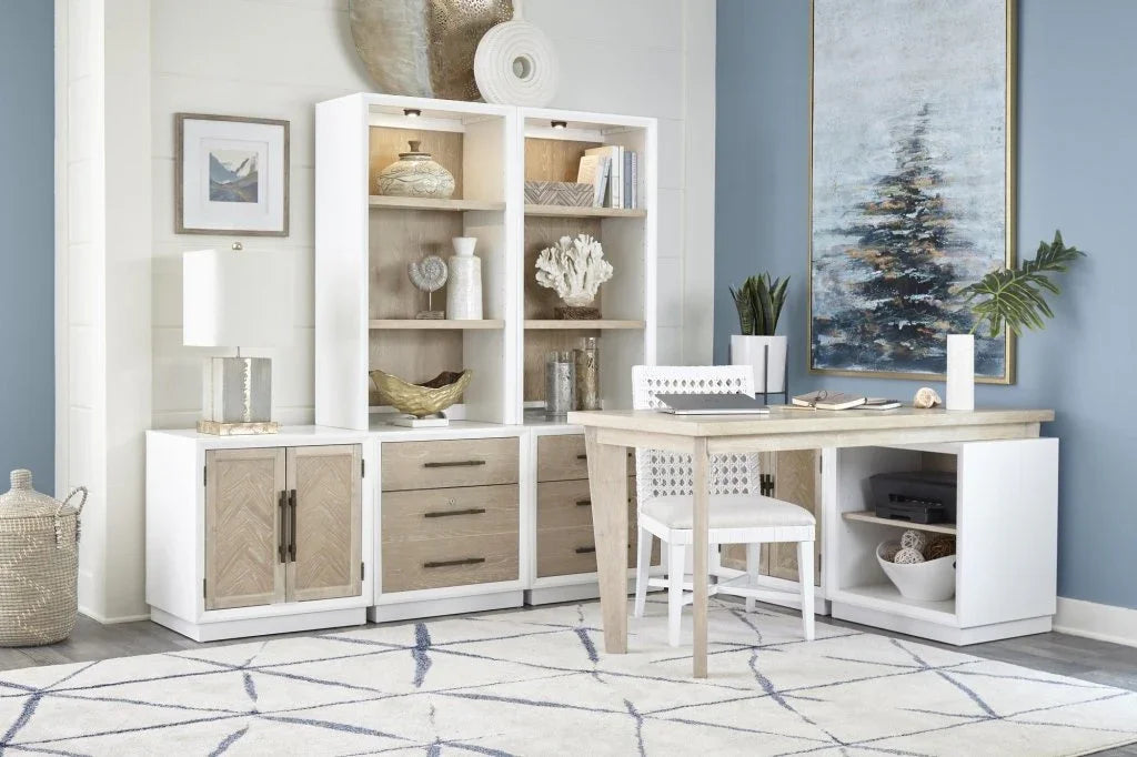 Boca Grande Open Low Nightstand with USB-Nightstands-Panama Jack-LOOMLAN