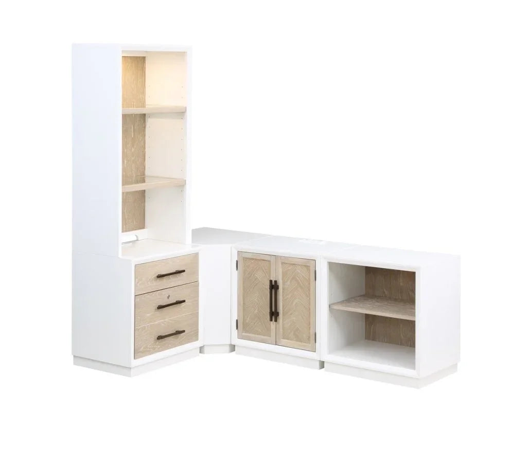 Boca Grande Open Low Nightstand with USB-Nightstands-Panama Jack-LOOMLAN