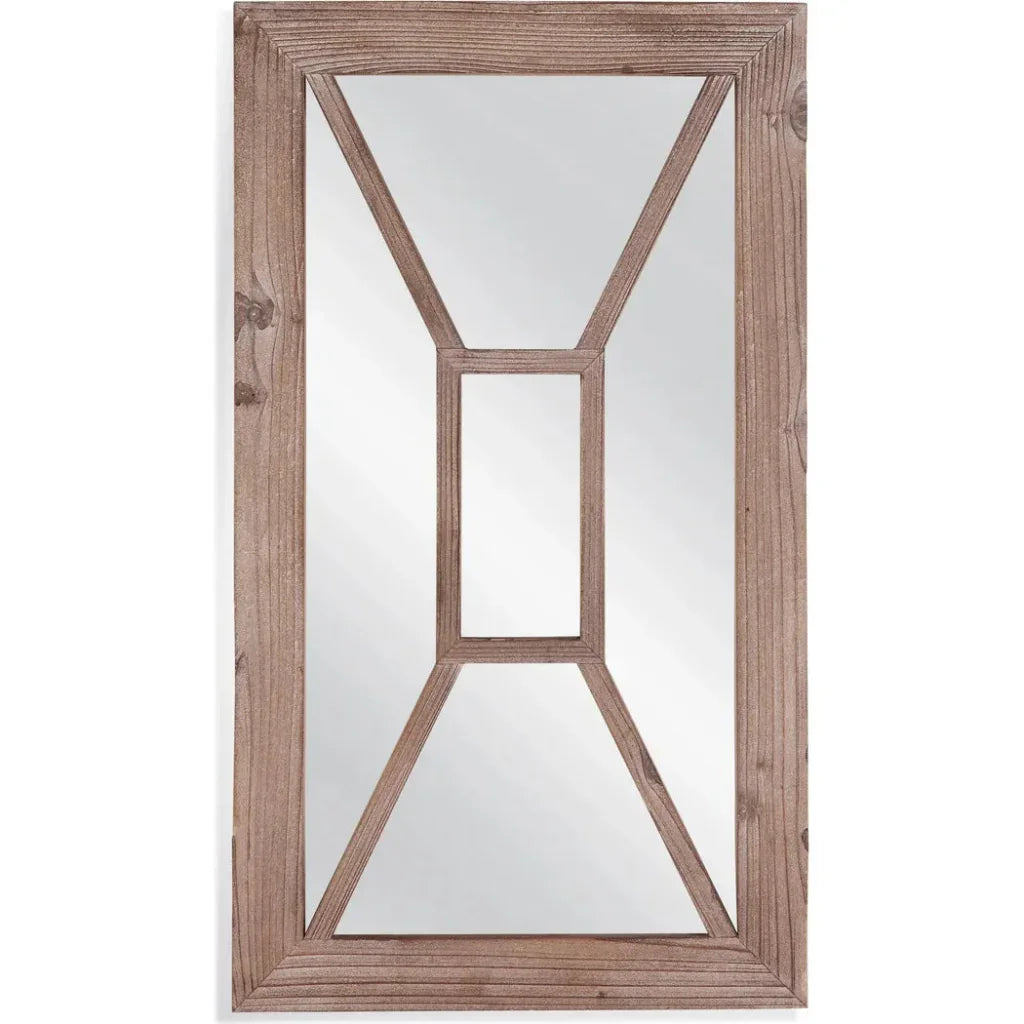 Boca Wood Brown Vertical Wall Mirror - LOOMLAN - Bassett Mirror - Wall Mirrors