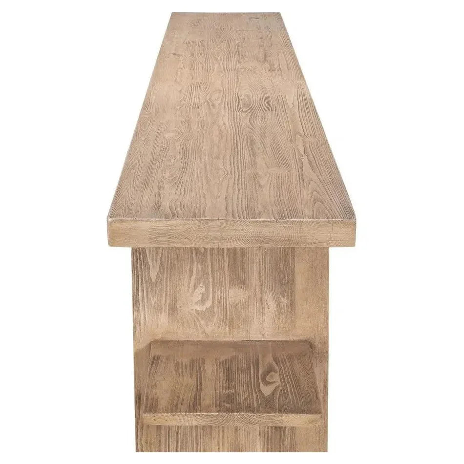 Bodega Vineyards Console Table Storage Reclaimed Wood - LOOMLAN - Sarreid - Console Tables