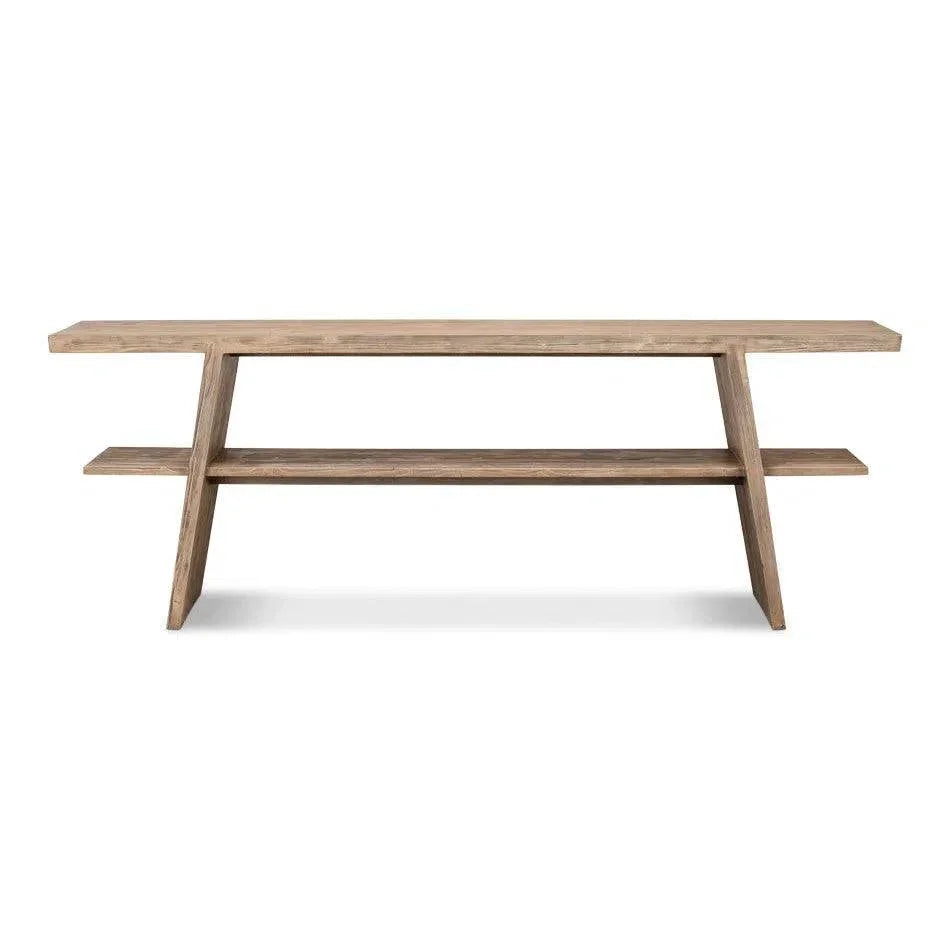 Bodega Vineyards Console Table Storage Reclaimed Wood - LOOMLAN - Sarreid - Console Tables