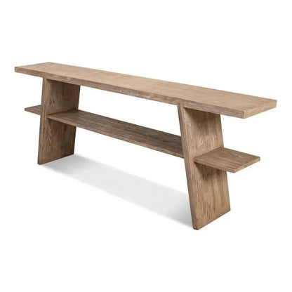 Bodega Vineyards Console Table Storage Reclaimed Wood - LOOMLAN - Sarreid - Console Tables