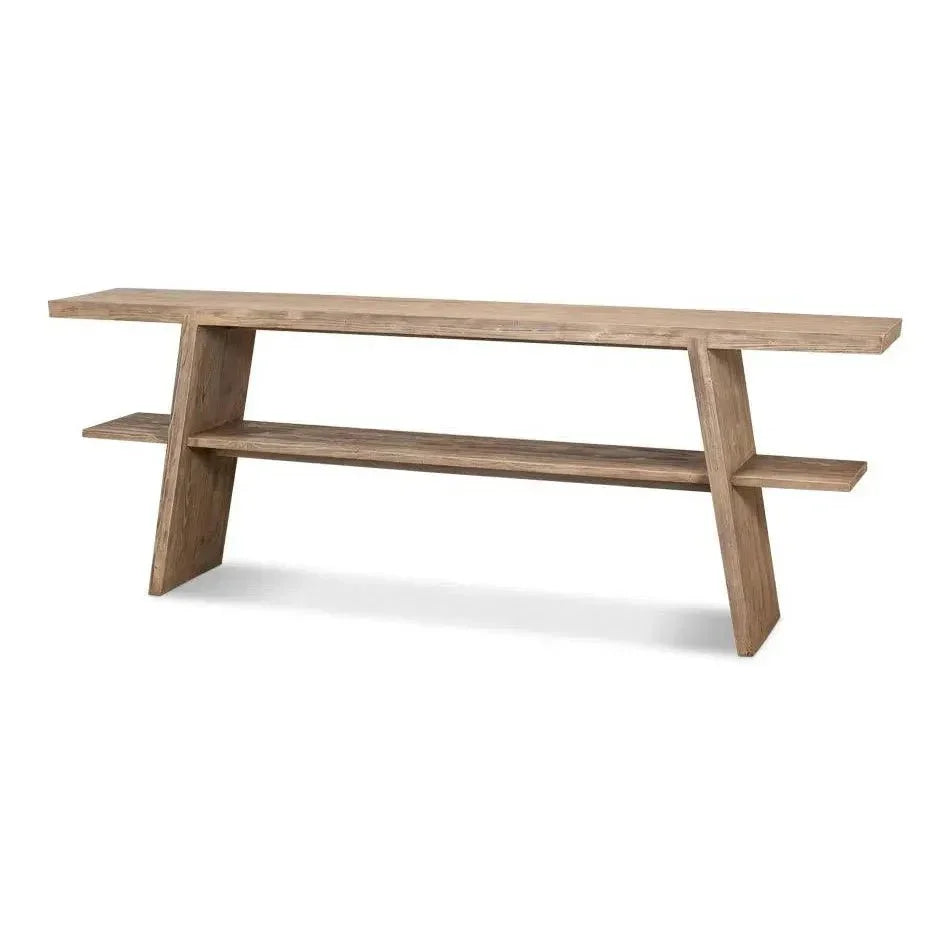 Bodega Vineyards Console Table Storage Reclaimed Wood - LOOMLAN - Sarreid - Console Tables