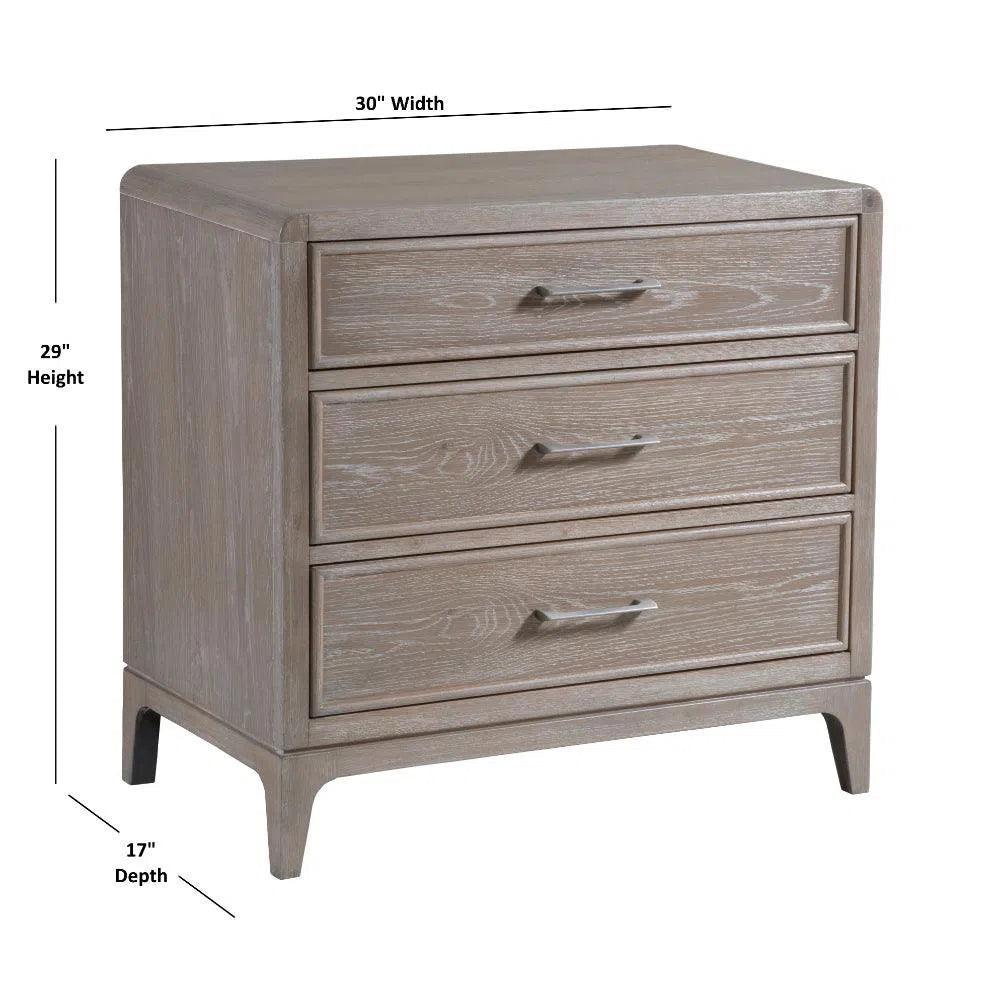 Bodhi 3 - drawer Nightstand with USB - LOOMLAN - Palmetto Home - Nightstands