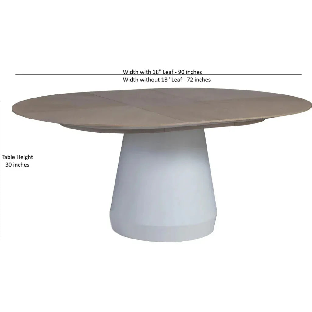 Bodhi Round Table with 18-inch Leaf-Dining Tables-Palmetto Home-LOOMLAN