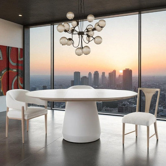 Bodhi 54-72 Round Extendable Table with MIXED Chairs 5PC Set-Dining Table Sets-Palmetto Home-LOOMLAN