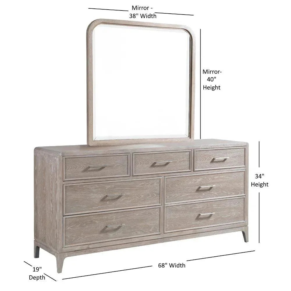 Bodhi 7 - Drawer Dresser and Mirror - LOOMLAN - Palmetto Home - Dressers