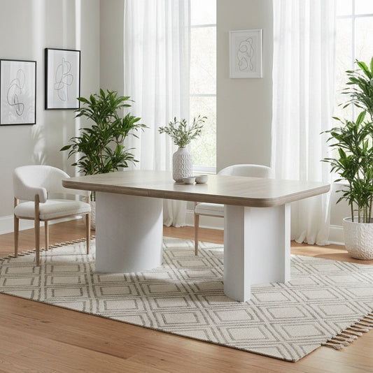 Bodhi 84-104 Extendable Table with Barrel Chairs Set-Dining Table Sets-Palmetto Home-LOOMLAN