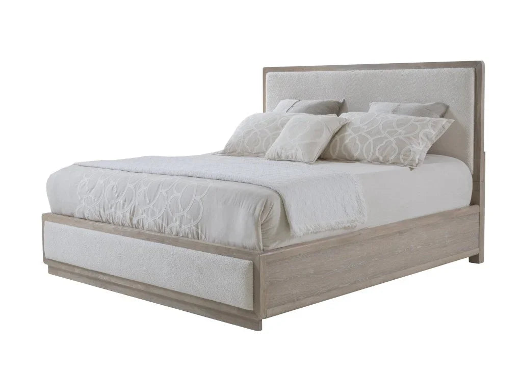 Bodhi Ivory Textured Performance Fabric Bed - LOOMLAN - Palmetto Home - Beds