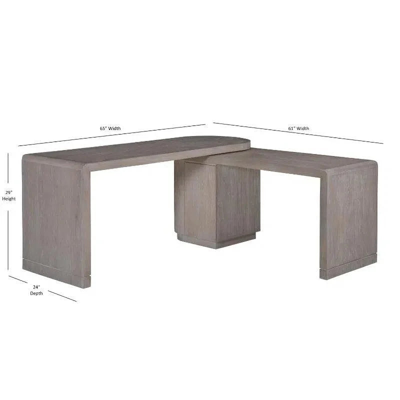 Bodhi Rotating Desk & Mobile File Cabinet 2-Piece Set-Home Office Desks-Palmetto Home-LOOMLAN