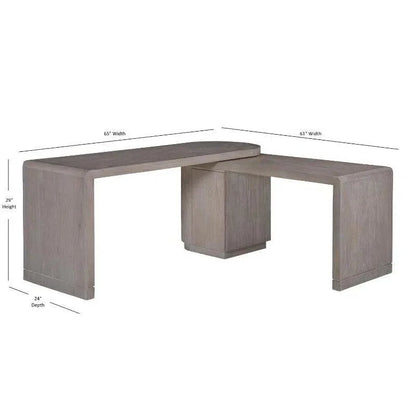 Bodhi Rotating Desk & Mobile File Cabinet 2-Piece Set-Home Office Desks-Palmetto Home-LOOMLAN