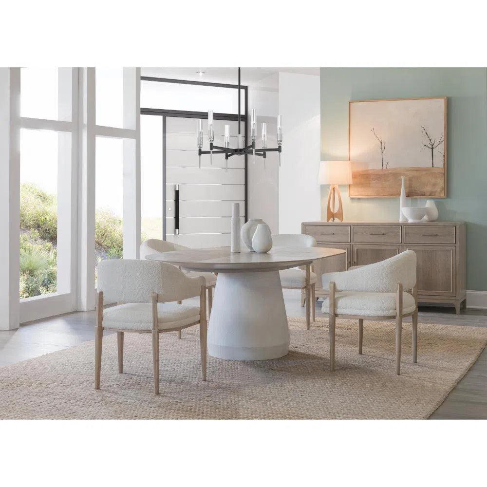 Bodhi Round Table with 18-inch Leaf-Dining Tables-Palmetto Home-LOOMLAN