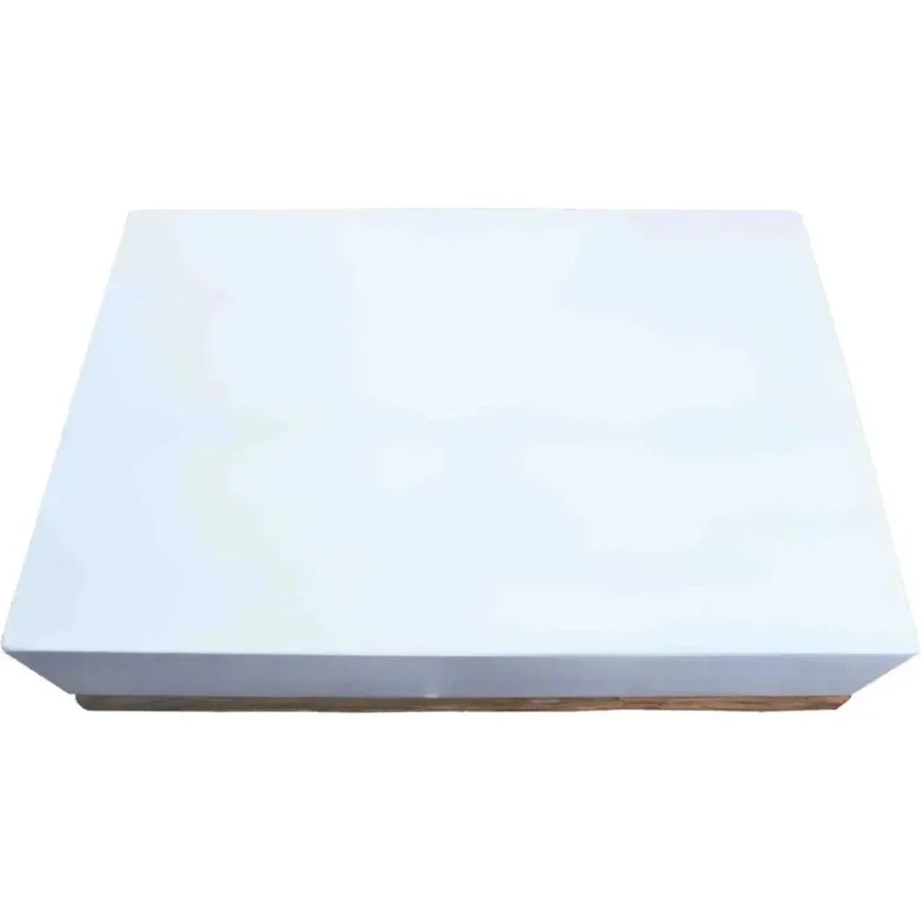 Bodhi Outdoor White Rectangular Coffee Table-Outdoor Coffee Tables-Artesia-LOOMLAN