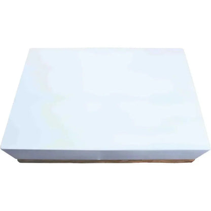 Bodhi Outdoor White Rectangular Coffee Table-Outdoor Coffee Tables-Artesia-LOOMLAN