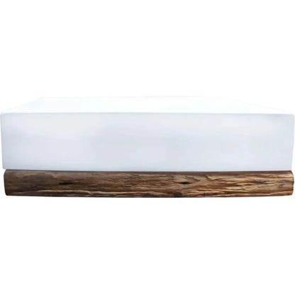 Bodhi Outdoor White Rectangular Coffee Table-Outdoor Coffee Tables-Artesia-LOOMLAN