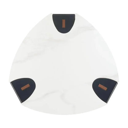 Bogey Stone & Steel White Geometric Side Table - LOOMLAN - Zuo Modern - Side Tables